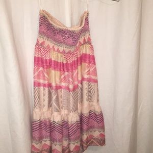 Strapless Aztec dress